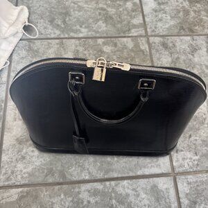 Louis Vuitton Alma PM Leather Handbag Black
